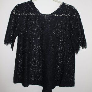LOFT black lace blouse